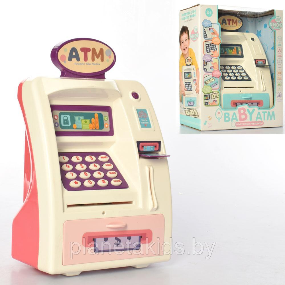 Детский сейф банкомат купюроприемник. Деская копилка с купюроприемником и отпечатком пальца, WF-3005 свет,звук - фото 4 - id-p175970447