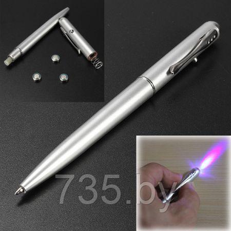 Ручка шпион невидимка, набор 3шт с невидимыми чернилами и УФ фонариком металлическая - фото 1 - id-p167709734
