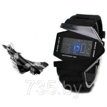 Led Watch - часы Skmei "Истребитель" наручные черные - фото 1 - id-p167709686