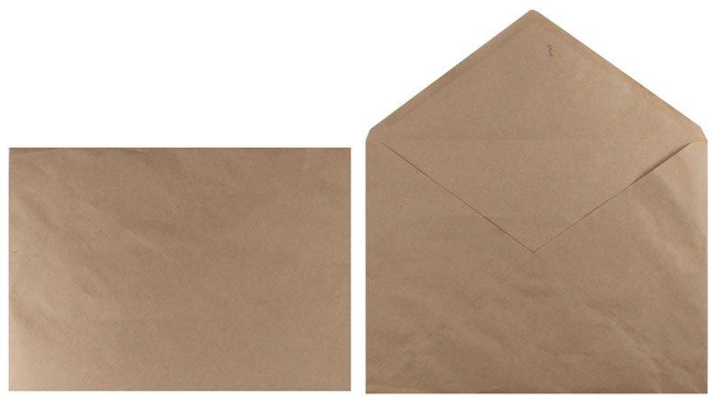 Конверт почтовый 229*324 мм (С4) декстрин, чистый, крафт бумага