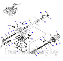 РАСПРЕДЕЛИТЕЛЬ КПП KOMATSU WB93R/S-5, б/у