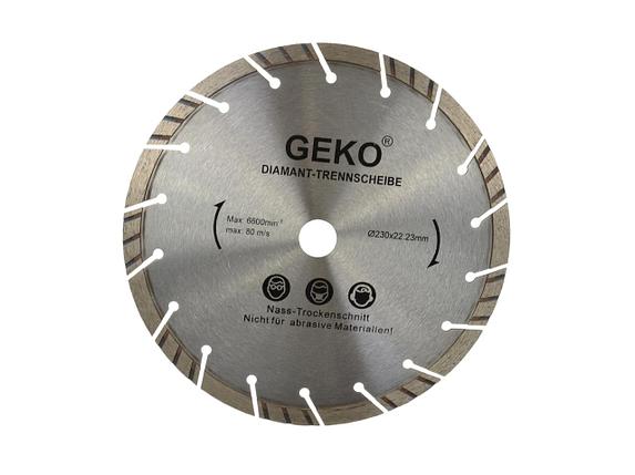 G00223 Диск алмазный отрезной сегментный, 230х22,2мм, LASER-grey, GEKO, фото 2