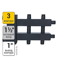 Rommer 1+1+1 распределительный коллектор, 3 выхода