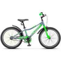 Детский велосипед Stels Pilot 210 20 Z010 2021 (серый/салатовый)