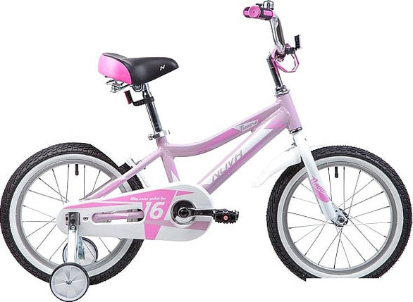 Детский велосипед Novatrack Novara 16 (розовый/белый, 2019), фото 2