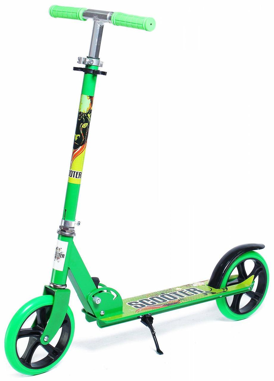 Самокат 21 st Scooter Urban 222 GR колеса 200 мм , до 100 кг зеленый
