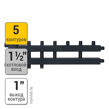 Rommer 3+1+1 распределительный коллектор, 5 выходов, фото 2