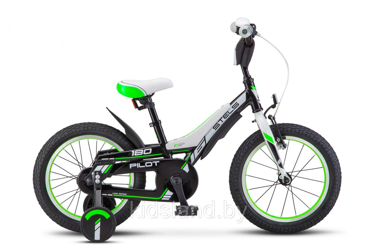 Детский Велосипед Stels Pilot -180 16" (черный/зеленый), фото 1
