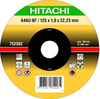Диск отрезной по нержавеющей стали 125х22,2x1 Hitachi 752502 (Япония) - фото 1 - id-p174165411