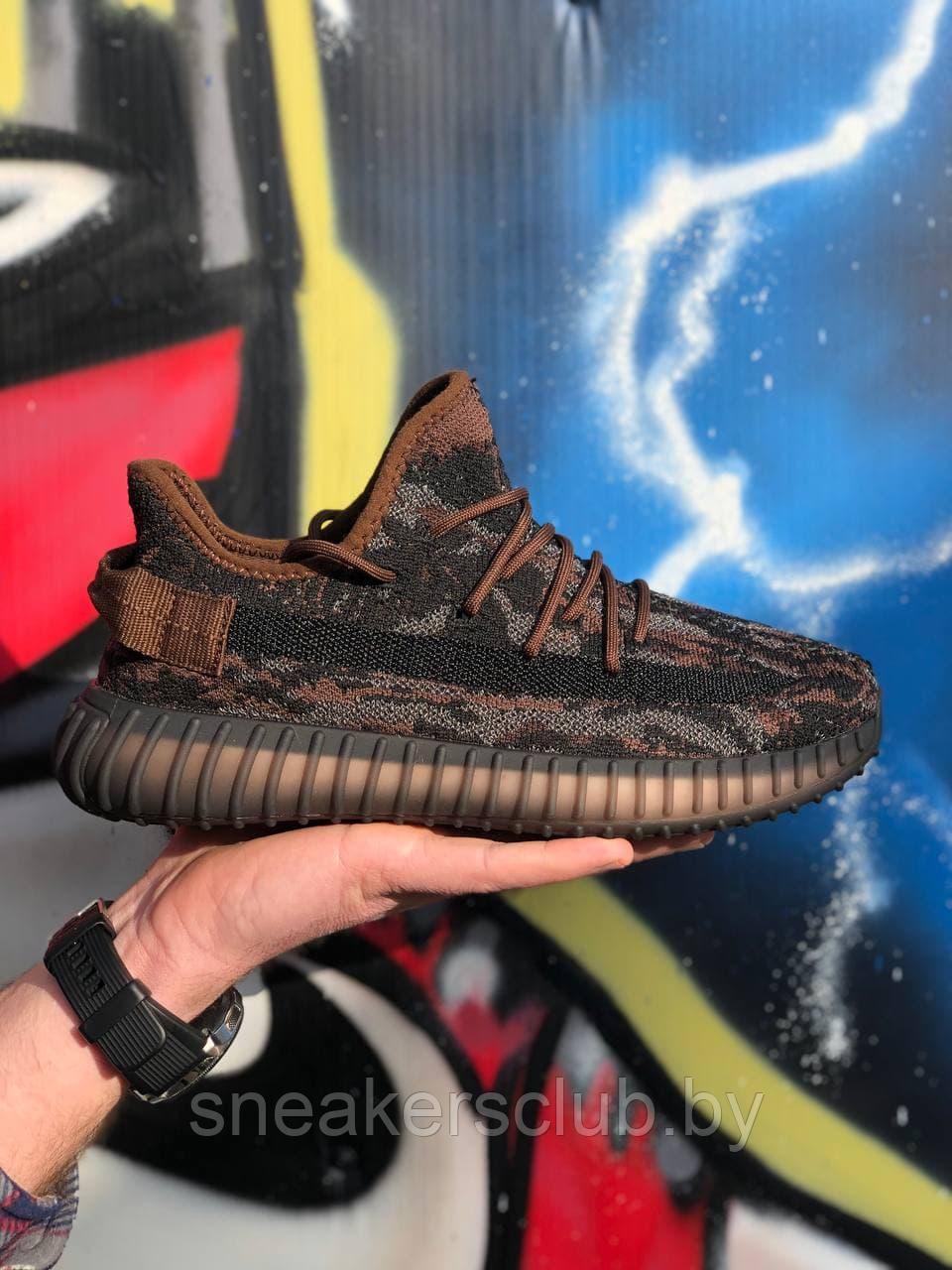 Кроссовки сетка Strobbs черно-коричневые женские / подростковые yeezy 350 - фото 6 - id-p175495790