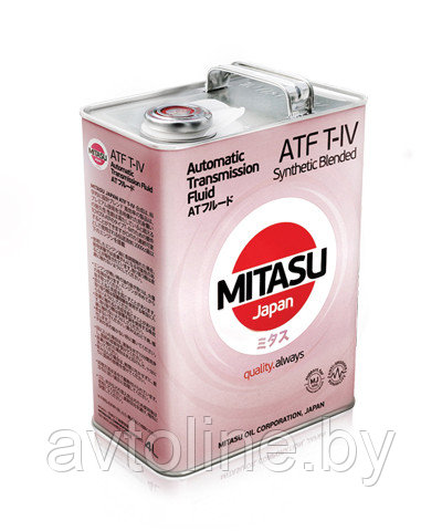 Масло трансмиссионное MITASU ATF T-IV (for TOYOTA) 4л MJ-324-4 - фото 1 - id-p175999299