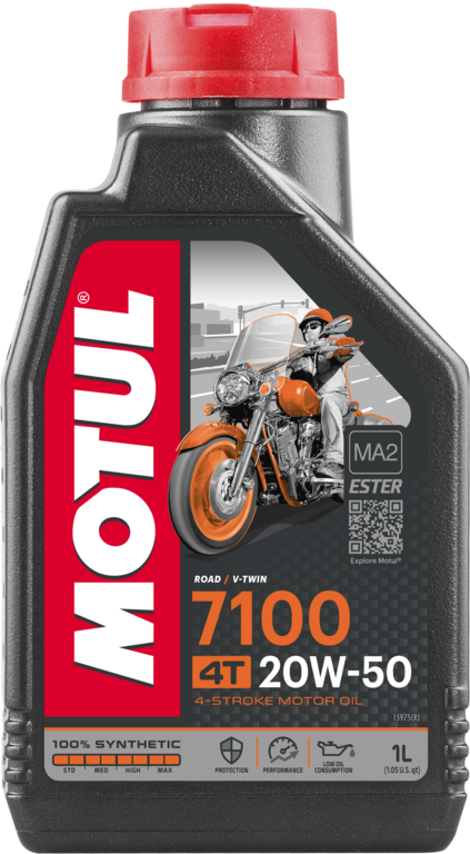 Масло моторное синтетика Motul 7100 20W50 4T, 1 литр - фото 2 - id-p176065172