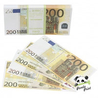 Деньги для выкупа, 200 евро 16х7 см, 98 шт