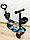 Детский самокат беговел   5в1  разноцветный принт ромбики, фото 3