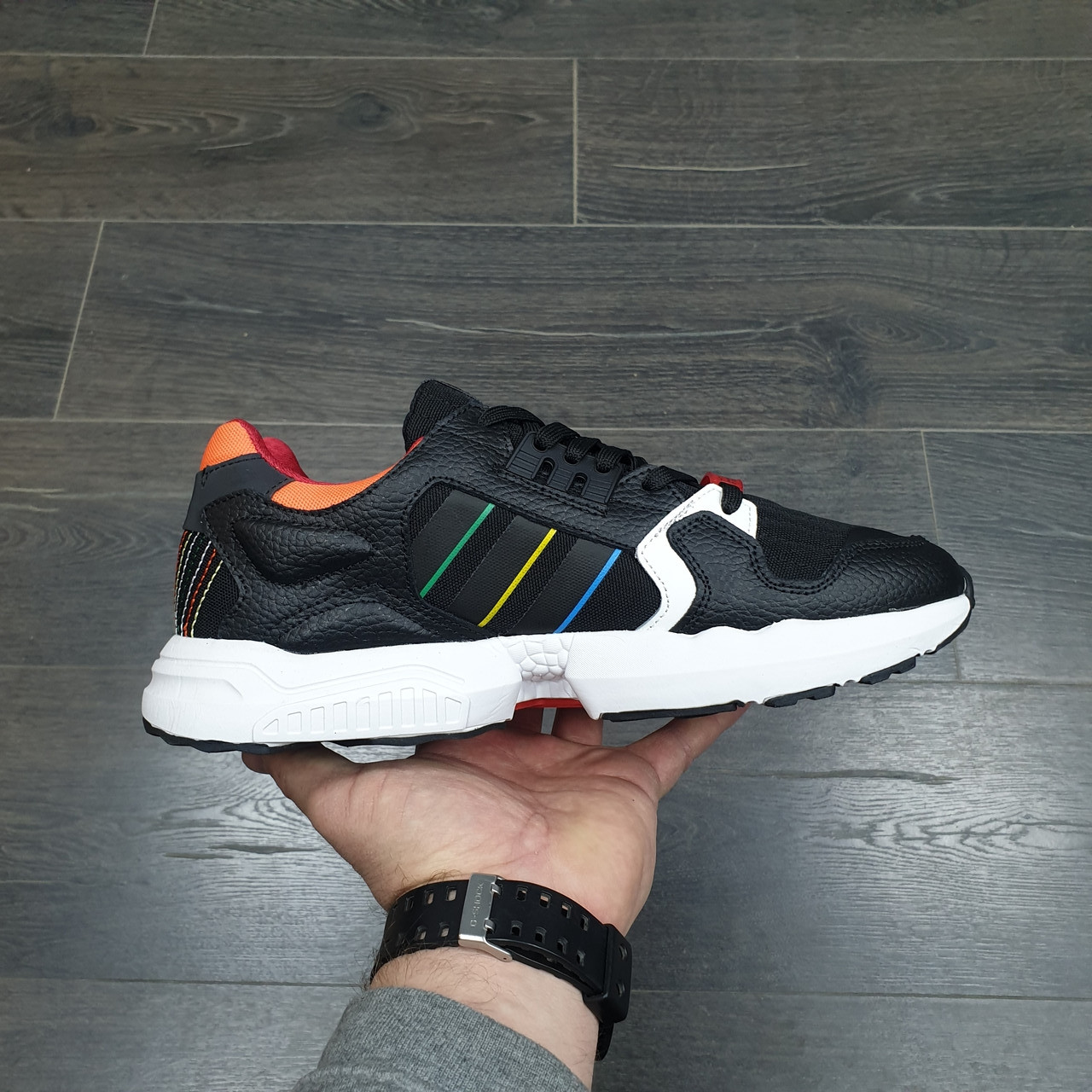 Кроссовки Adidas ZX Torsion Black White - фото 2 - id-p175829866