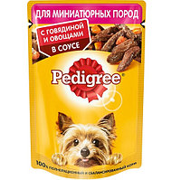 PEDIGREE Корм PEDIGREE для собак миниатюрных пород говядина и овощи в соусе 85г
