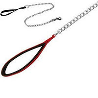 TRIXIE Поводок-цепочка TRIXIE для собак из металла 1,10м/2мм, с нейлоновой петлей для руки, красный