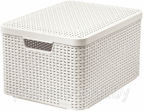 Корзинка Style Box L V2 + LID, кремовый - фото 1 - id-p107895699