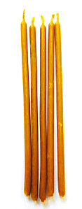 Свечи восковые ритуальные желтые (двухчасовые) комплект 5 шт.