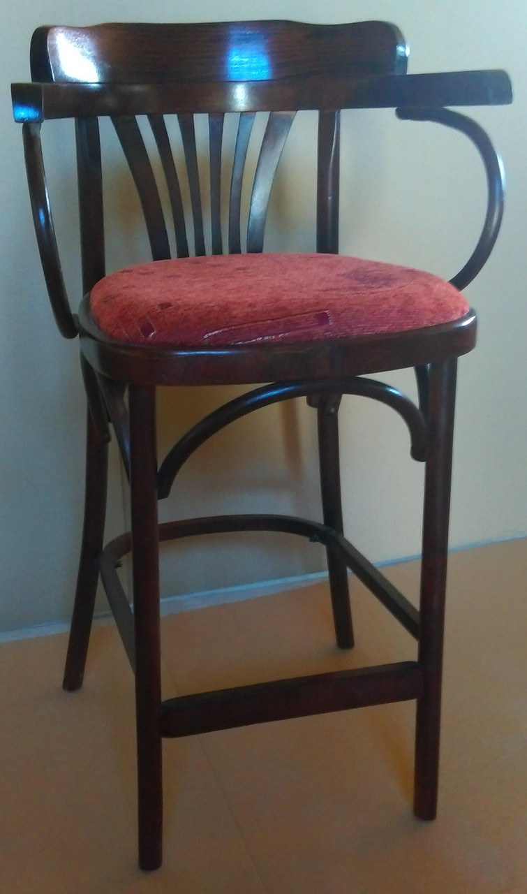 Кресло барное деревянное высокое с мягким сидением Роза - 1 КМФ 306-1 - фото 8 - id-p1050676
