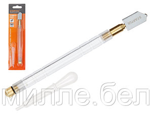 Стеклорез 1-роликовый STARTUL PROFI (ST4960-01) (с пластмассовой ручкой, масляный)