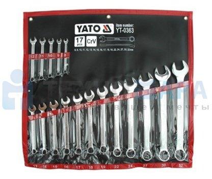 Набор комбинированных ключей из 17 предметов Yato YT-0363 (Польша) - фото 1 - id-p165763720