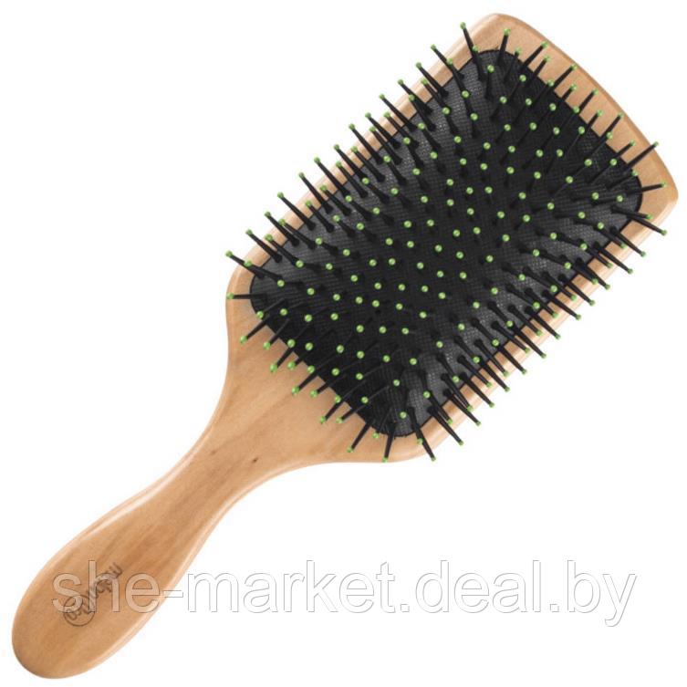 Щетка для волос бамбуковая WB270, пластиковые штифты, большая, 13 рядов (Melon Pro) - фото 1 - id-p176137358
