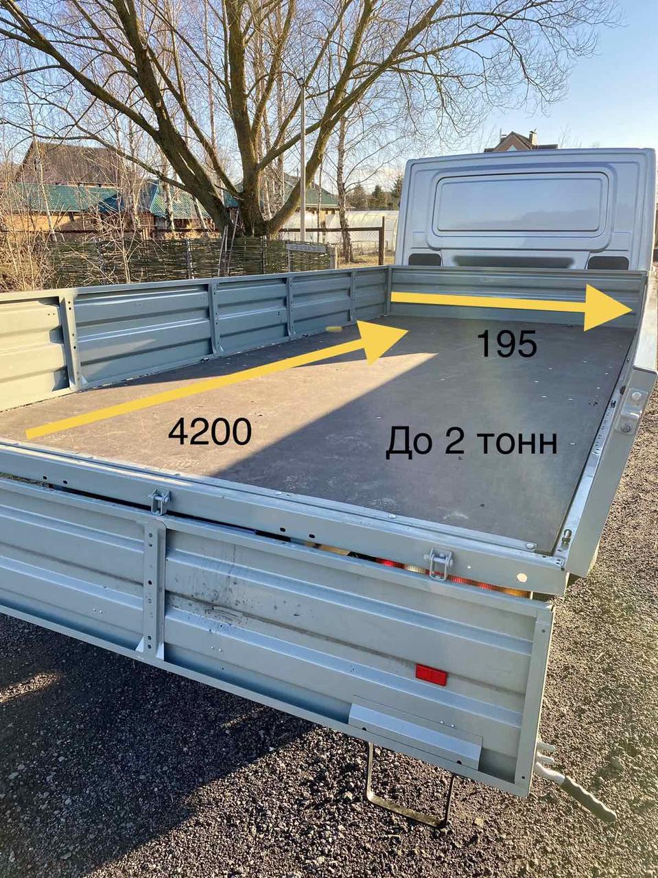 Грузоперевозка до 2х тонн 4.2м х1.95м бортовая - фото 2 - id-p150768887