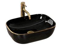 Умывальник Rea Belinda Black Gold Edge U8796