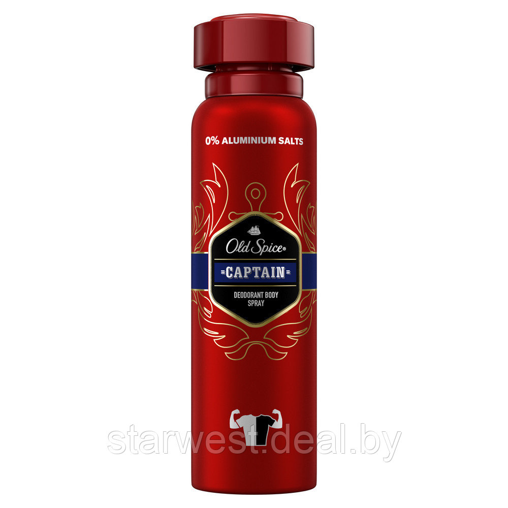 Old Spice CAPTAIN 150 мл Мужской аэрозольный дезодорант-спрей - фото 2 - id-p176154390