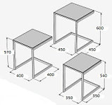 Комплект из 3-х кофейных столиков CUBA-3, фото 3