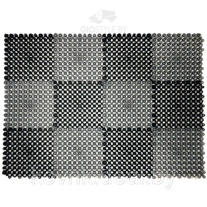 Коврик "Травка" 35х47см Черно-серый - фото 1 - id-p176155385
