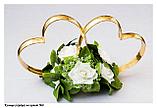 Кольца-сердца свадебные + 4 украшения на ручки автомобиля., фото 2