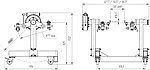Стенд для ремонта двигателя, КПП, мостов и др. агрегатов весом до 2000кг Р-776Е Передвижной, ручной привод, фото 4