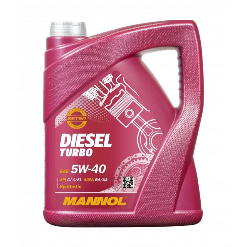 Масло моторное MANNOL Diesel Turbo 5W-40 CI-4/SL/SL ESTER 5л. синтетика 96071