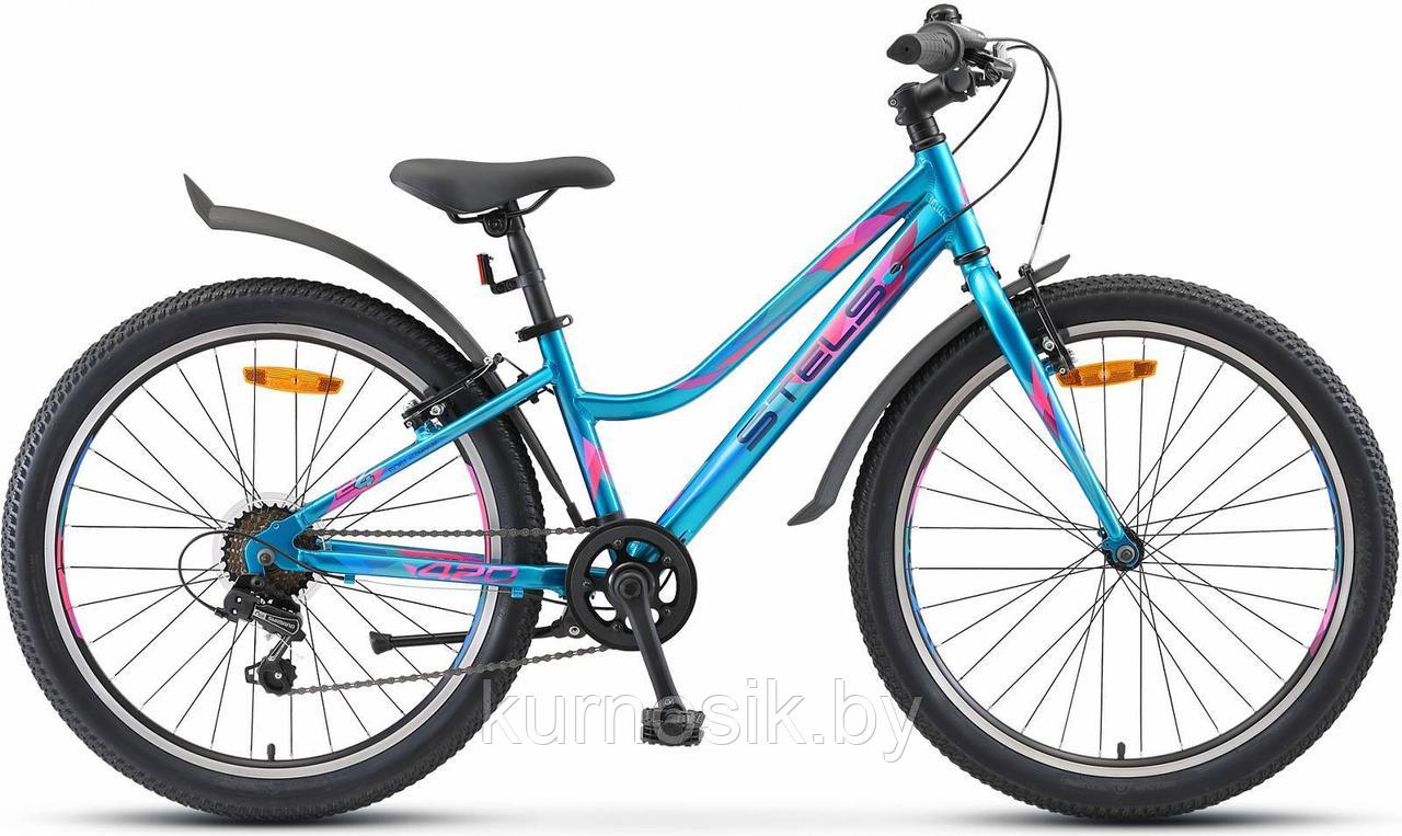 Велосипед Stels Navigator 420 V 24" V030 (9-13 лет) темно-синий - фото 2 - id-p176184147