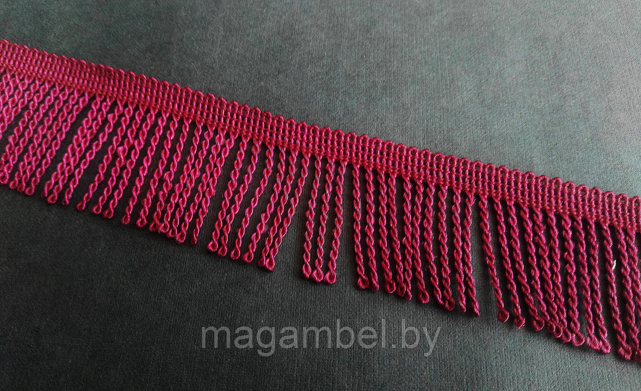 Бахрома "мишурная" декоративная цвета фуксии.