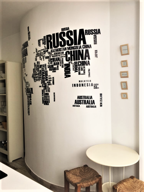 Наклейка интерьерная на стену «Карта мира с названиями XXL» - фото 6 - id-p156733652