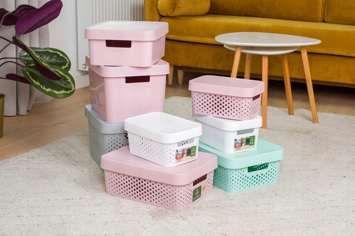 Коробка для хранения с крышкой INFINITY 11L, розовый - фото 2 - id-p173778664