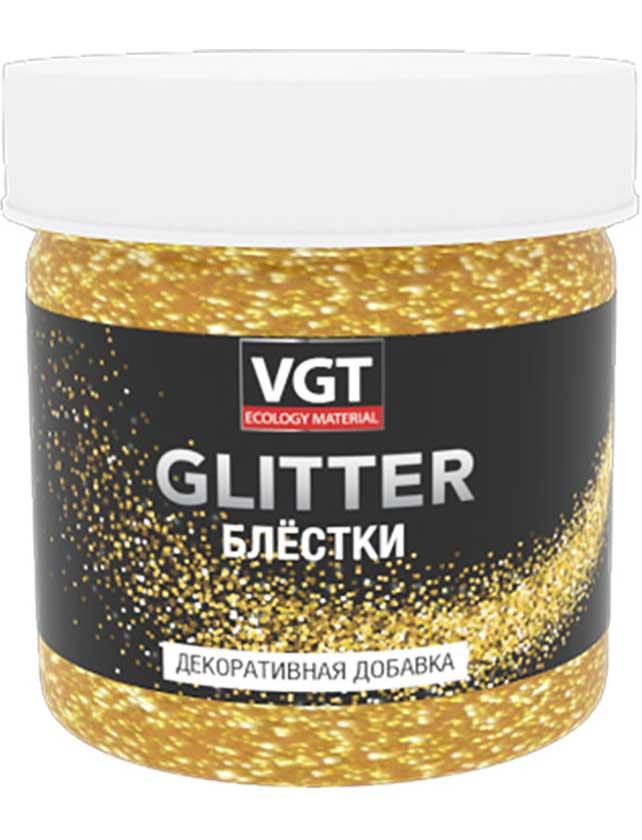 Блестки PET GLITTER золото 0.05кг