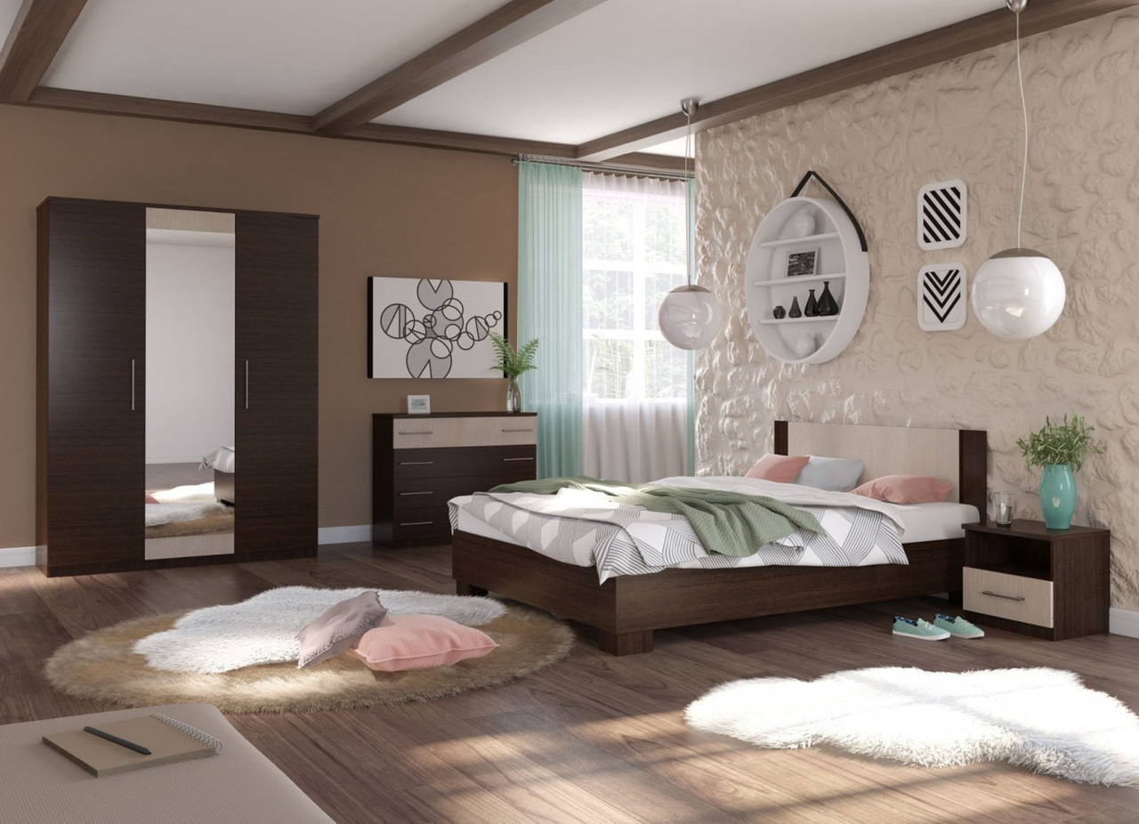 Модульная спальня Аврора 3 (3 варианта цвета) фабрика Империал - фото 6 - id-p176187728