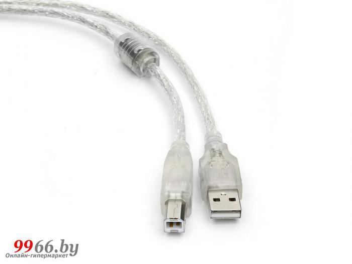 Аксессуар Gembird Cablexpert Pro USB 2.0 AM/BM 2m Transparent CCF-USB2-AMBM-TR-2M