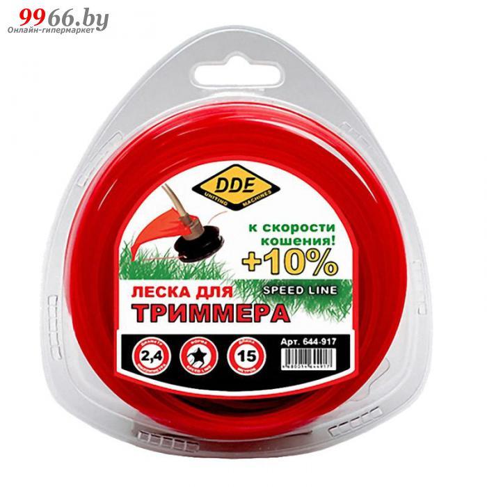 Леска для триммера DDE Speed Line 2.4mm x 15m Red 644-917