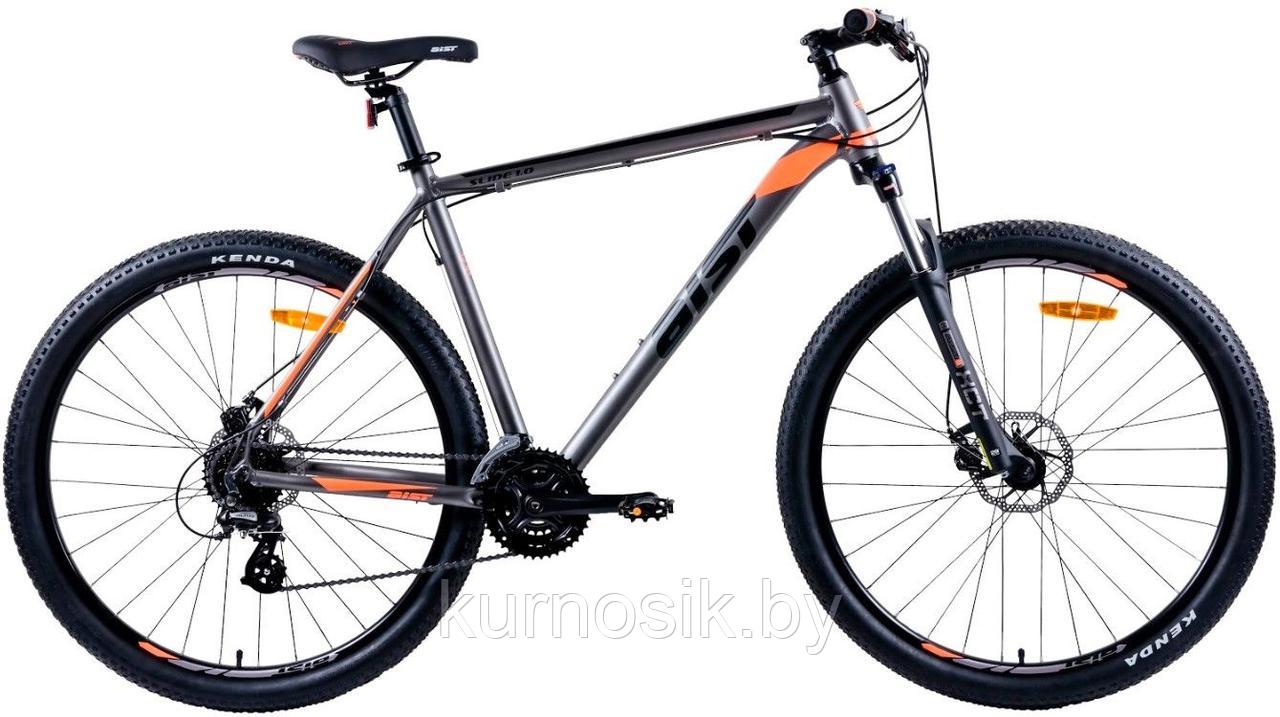 Горный велосипед AIST Slide 1.0 27,5" серо-оранжевый