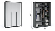 Распашной шкаф Мишель 3дв (2 варианта цвета) фабрика Империал, фото 3