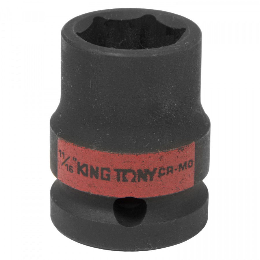 453522S KING TONY Головка торцевая ударная шестигранная 1/2", 11/16", дюймовая KING TONY 453522S