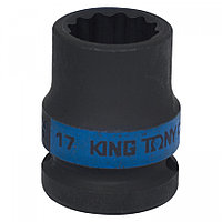453017M KING TONY Головка торцевая ударная двенадцатигранная 1/2", 17 мм KING TONY 453017M
