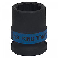 453019M KING TONY Головка торцевая ударная двенадцатигранная 1/2", 19 мм KING TONY 453019M