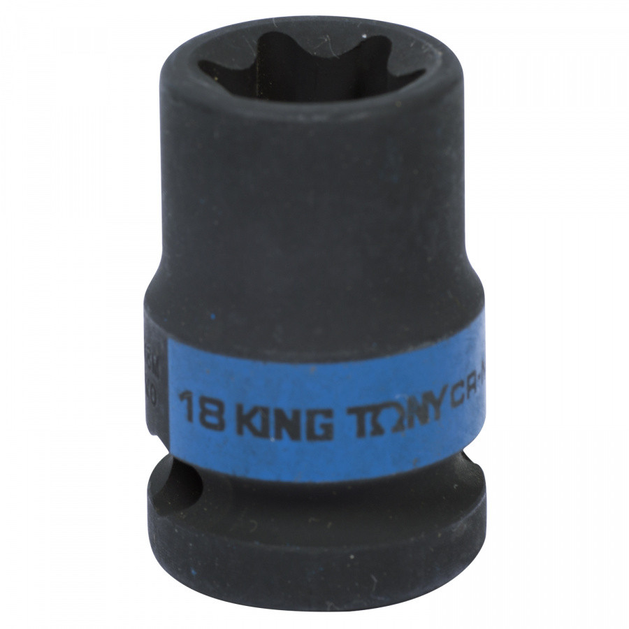 457518M KING TONY Головка торцевая ударная TORX Е-стандарт 1/2", E18, L = 38 мм KING TONY 457518M