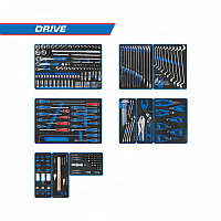 934-251MRVD KING TONY Набор инструментов "DRIVE" для тележки, 10 ложементов, 251 предмет KING TONY 934-251MRVD